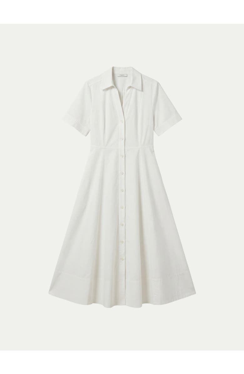 Karen Millen Utility Short Sleeve Organdie Midi Dress, Alternate, color, Ivory