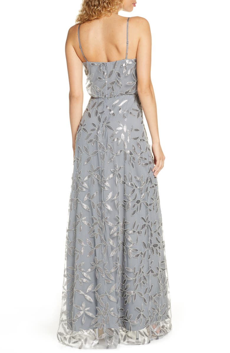 WAYF The Savannah Beaded Mesh Blouson Gown, Alternate, color,