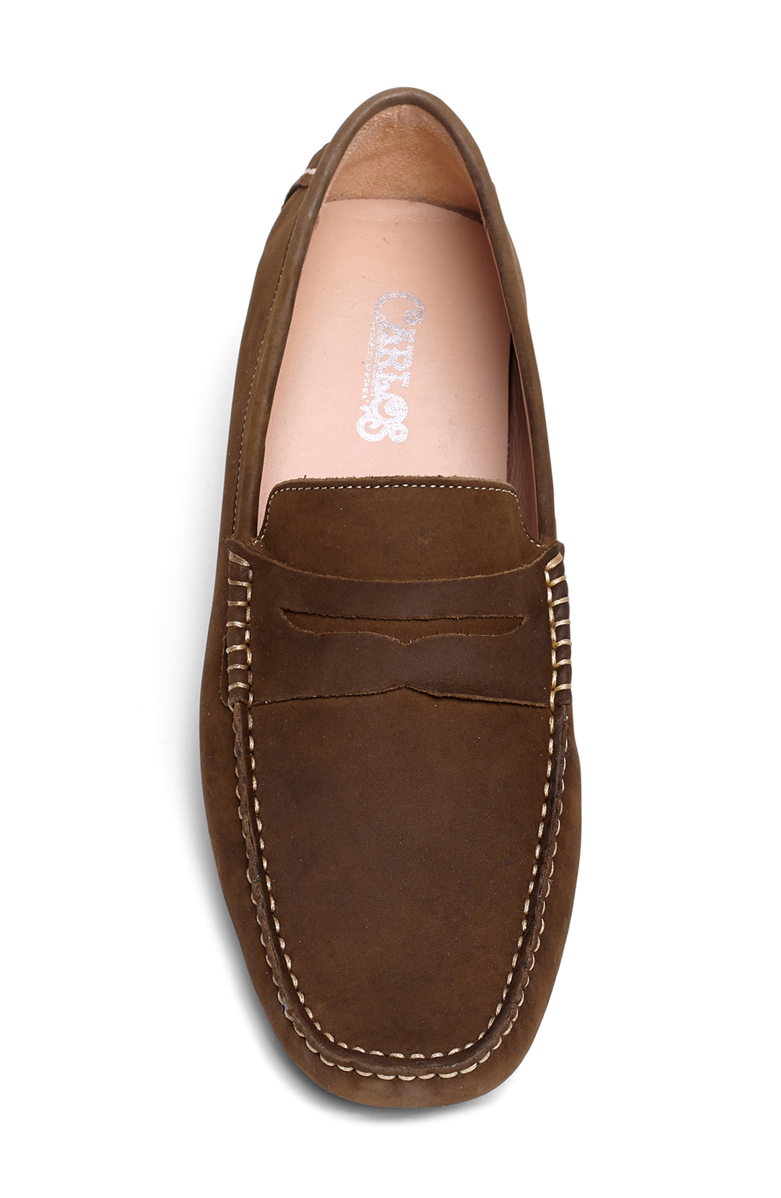 CARLOS SANTANA Ritchie Suede Driver, Alternate, color, Dark Brown