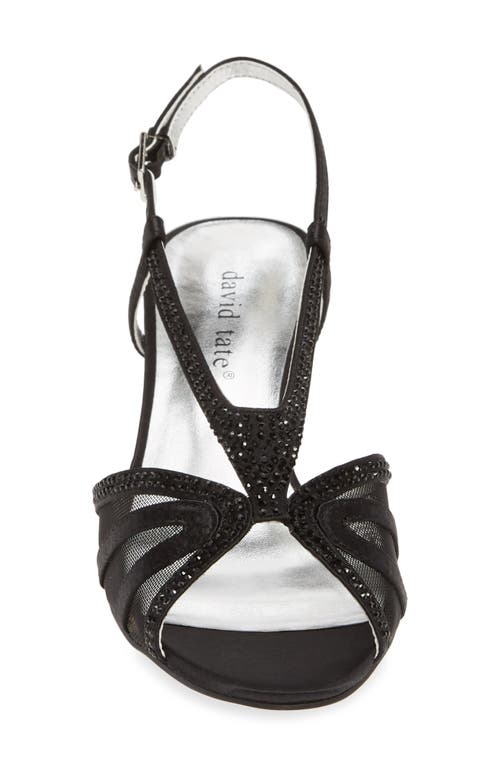 David Tate Refined Sandal In Black Satin