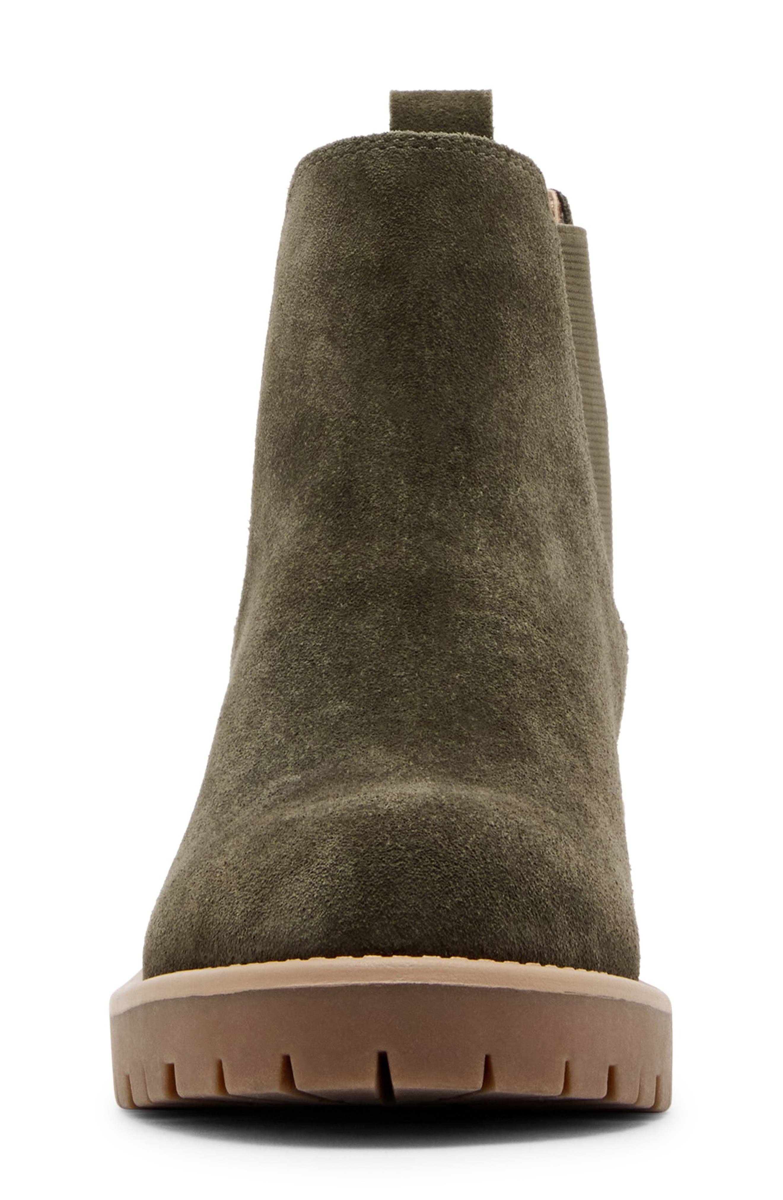 Matilda Waterproof Lug Sole Chelsea Boot, Alternate, color, OLV SUEDE