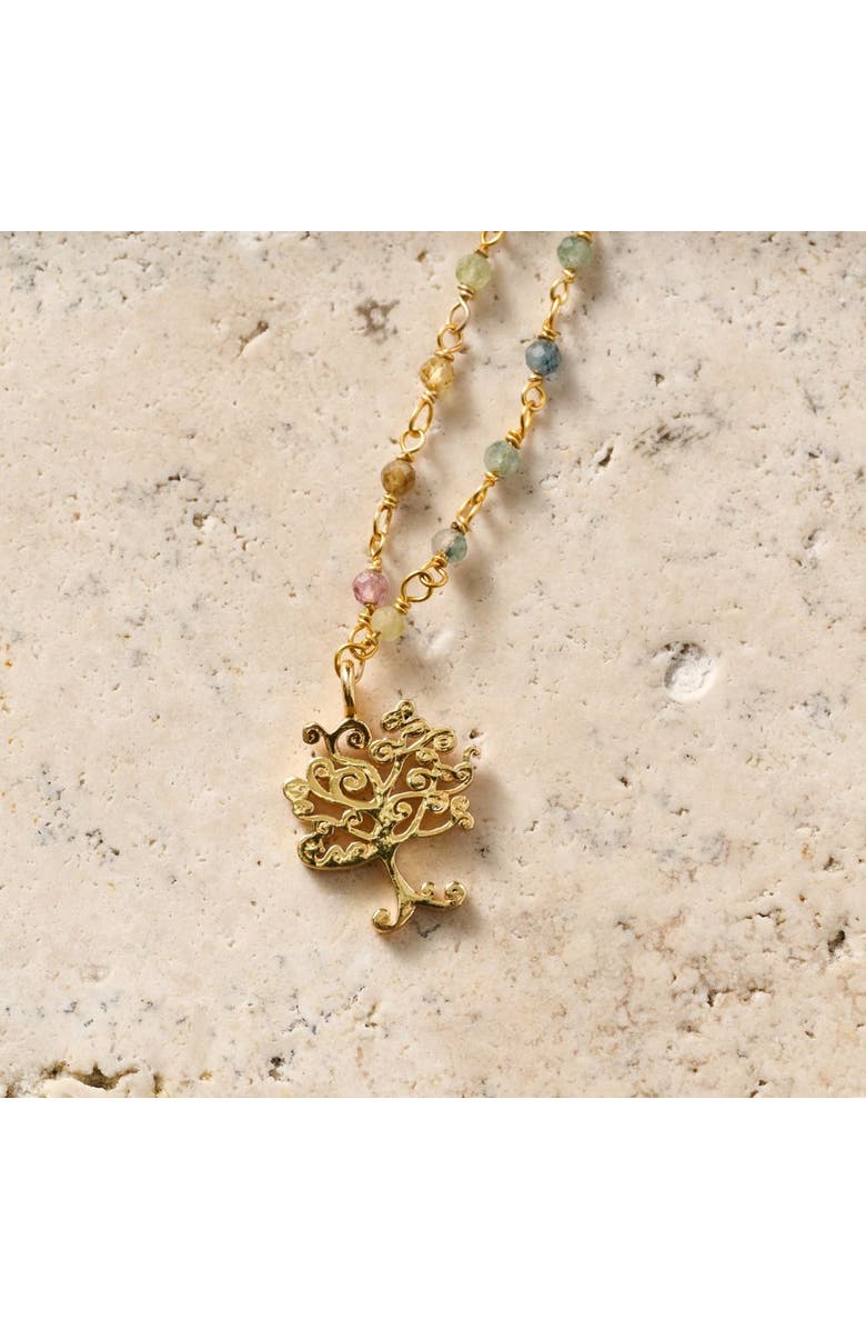 Ten Thousand Villages Good Fortune Charm Necklace, Alternate, color, Multi Color