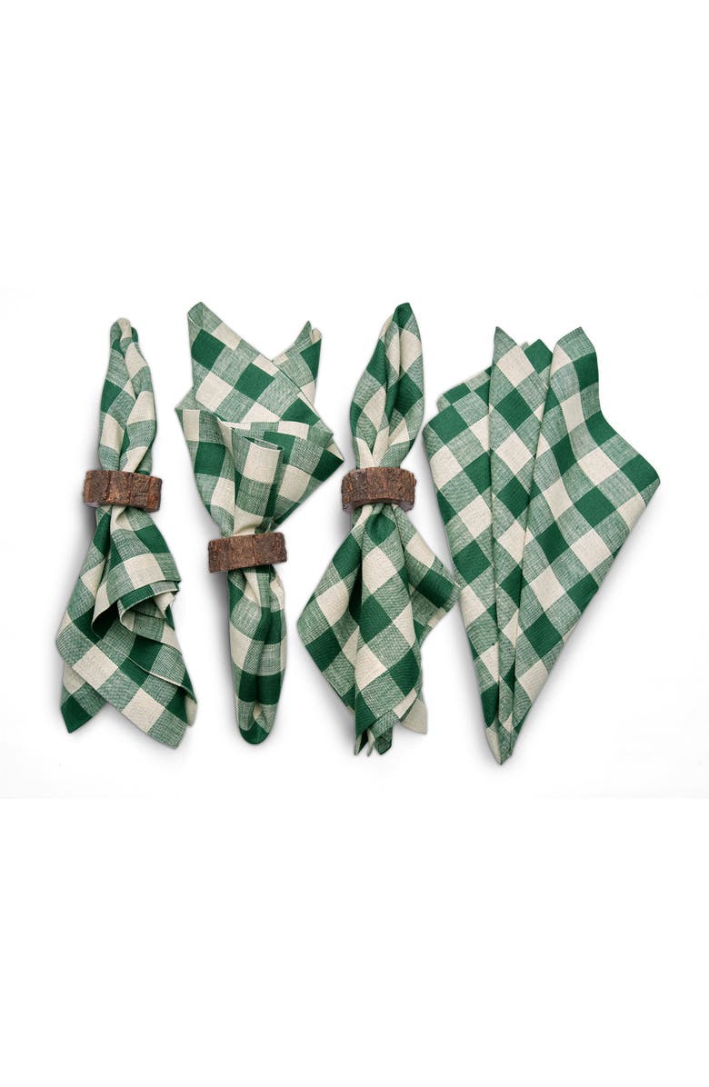 Solino Home Linen Dinner Napkins - Morgan Check, 20" x 20", Main, color, 