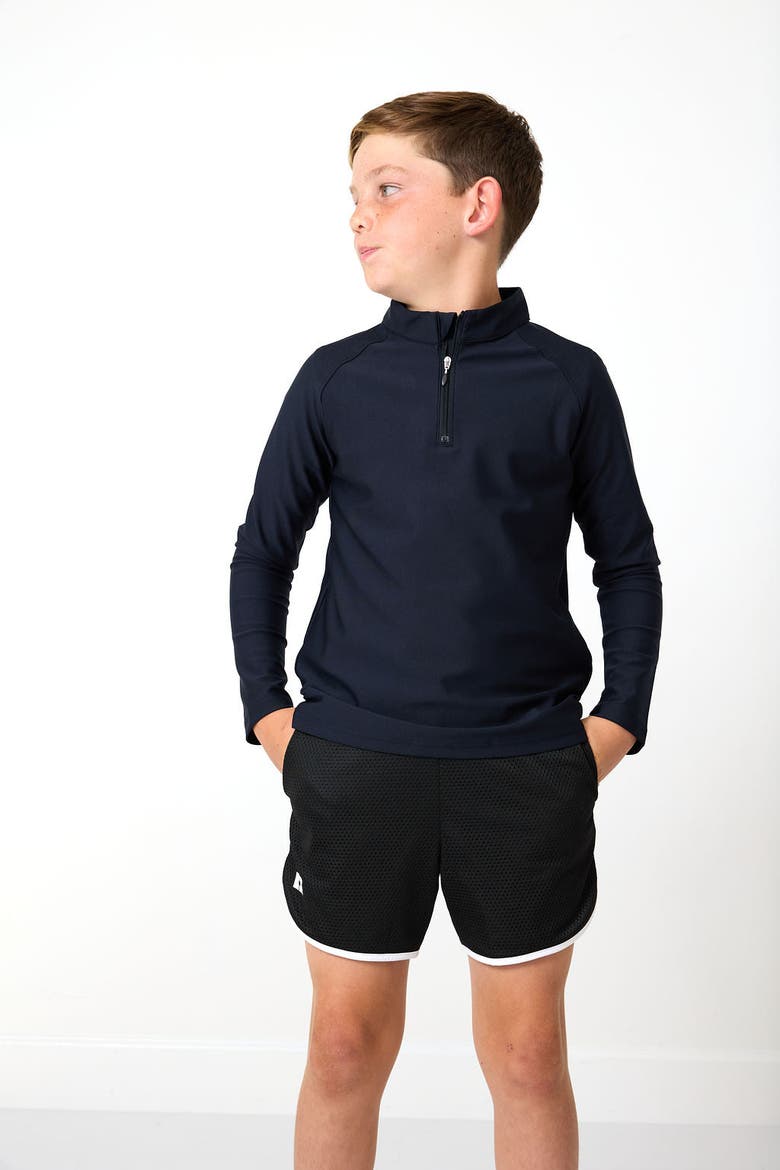 Boys Half Zip, Alternate, color, Black