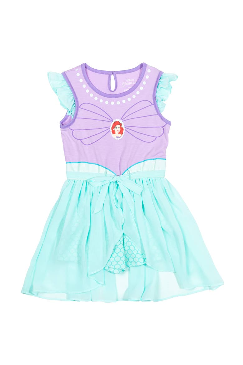 Princess Cosplay Skirt Overlay Romper, Main, color, Ariel Purple Aqua