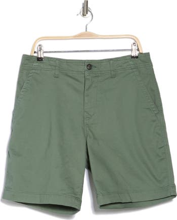 Stretch Cotton Sateen Chino Shorts