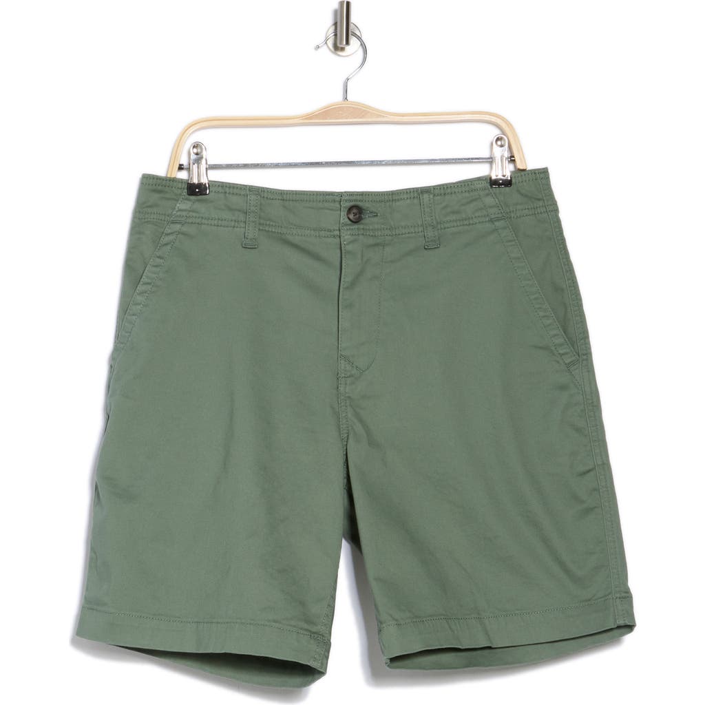 Lucky Brand Stretch Cotton Sateen Chino Shorts In Laurel Wreath