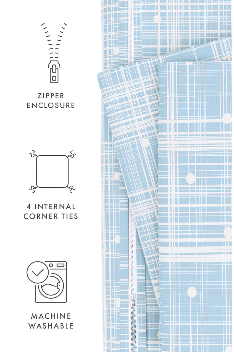 IENJOY HOME Premium Ultra Soft Polka Dot Pattern 3-Piece Duvet Cover Set, Alternate, color, AQUA