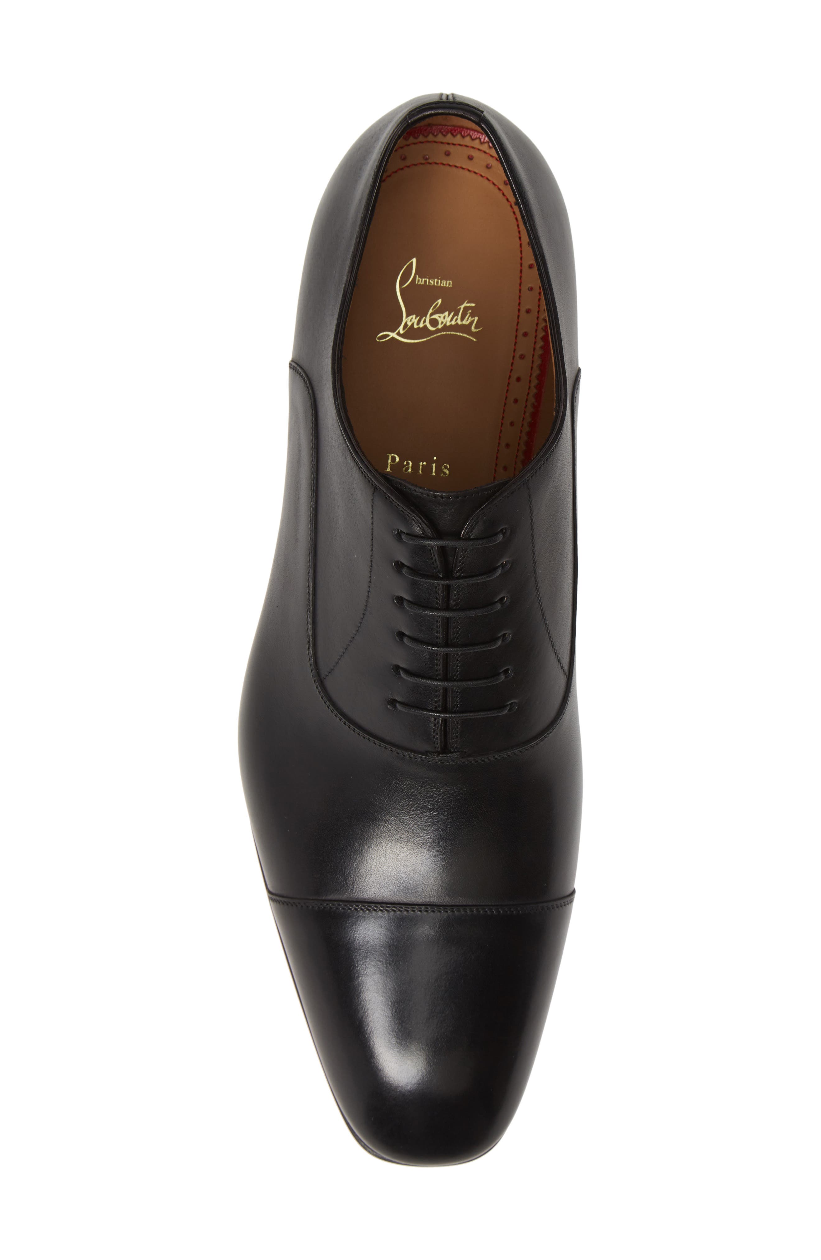 Christian Louboutin Greggo Cap Toe Oxford, Alternate, color, Bk01 Black