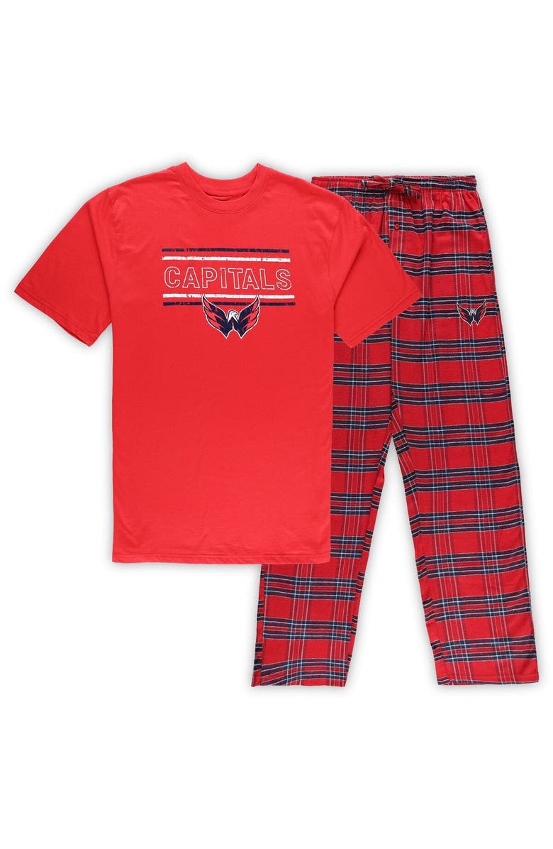 PROFILE Men's Red Washington Capitals Big & Tall T-Shirt & Pajama Pants Sleep Set, Alternate, color, 