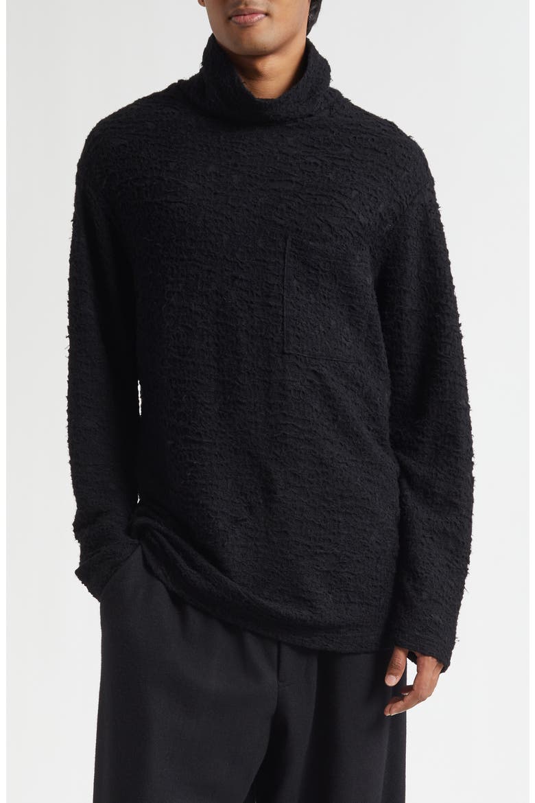 Wool Turtleneck Sweater, Main, color, BLACK