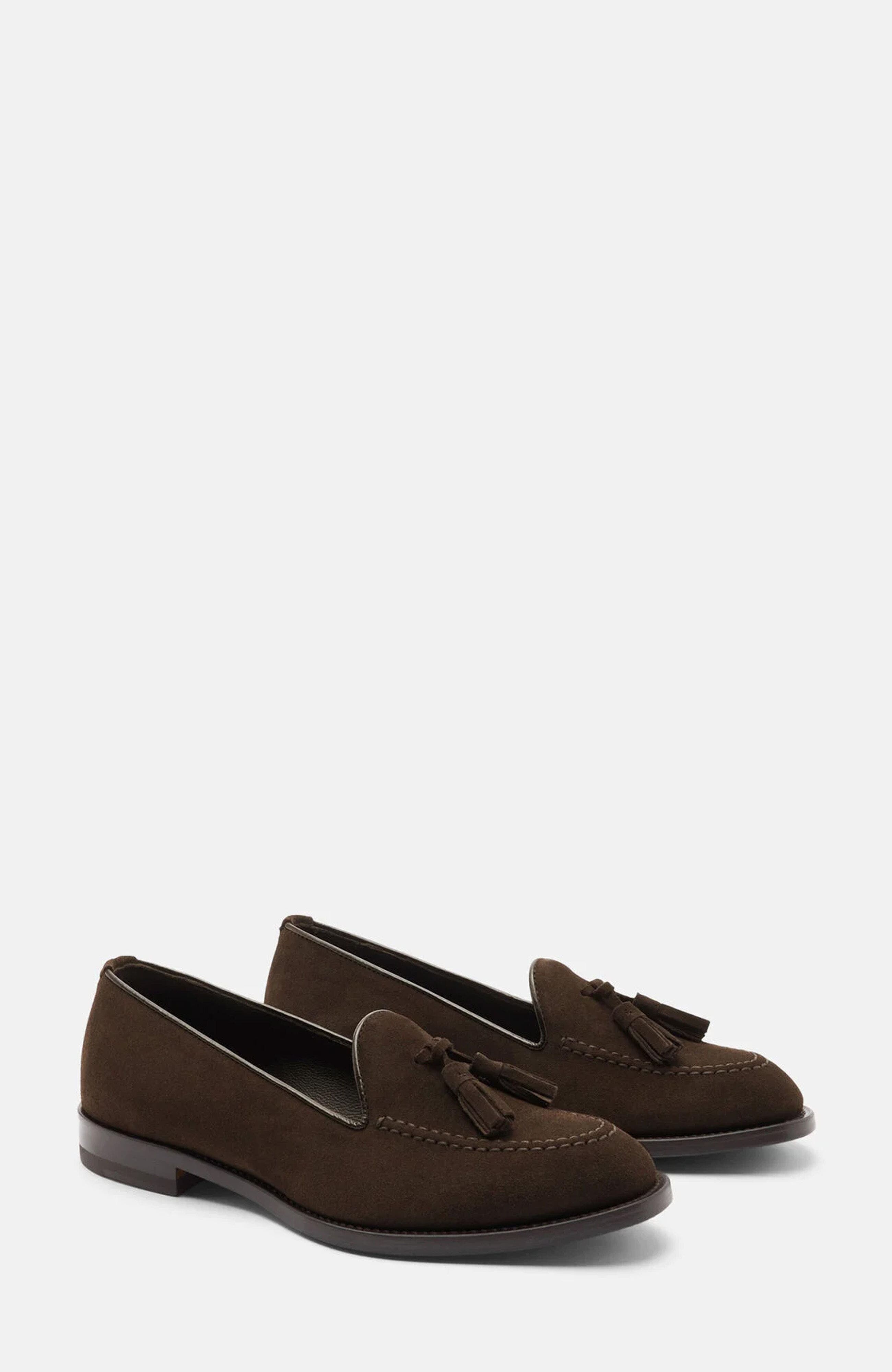 Sienna Loafers, Main, color, Brown - Suede