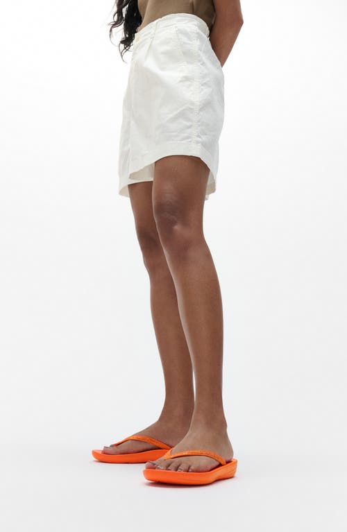 Fitflop Iqushion™ Splash Crystal Flip Flop In Pop Orange