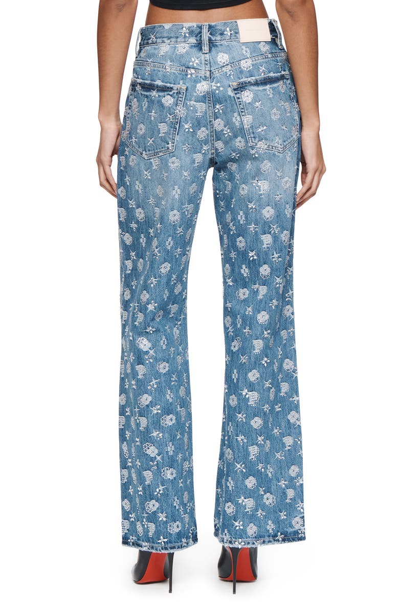 PURPLE BRAND Bling Rhinestone Detail Wide Leg Jeans, Alternate, color,