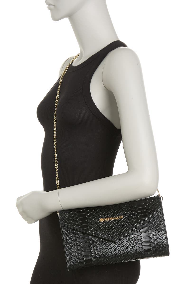 Persaman New York Lea 62 Snakeskin Leaather Clutch, Alternate, color,