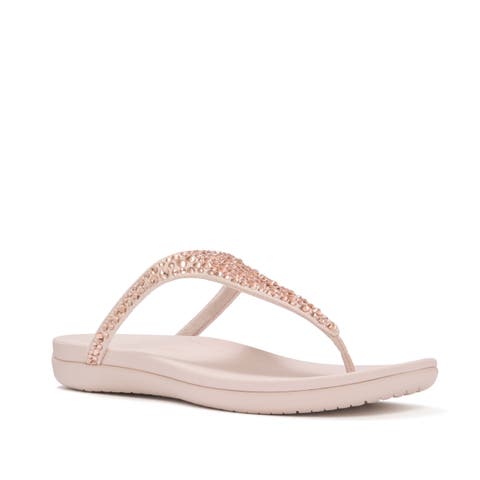 Solay Mixed-Crystal Toe-Post Sandals