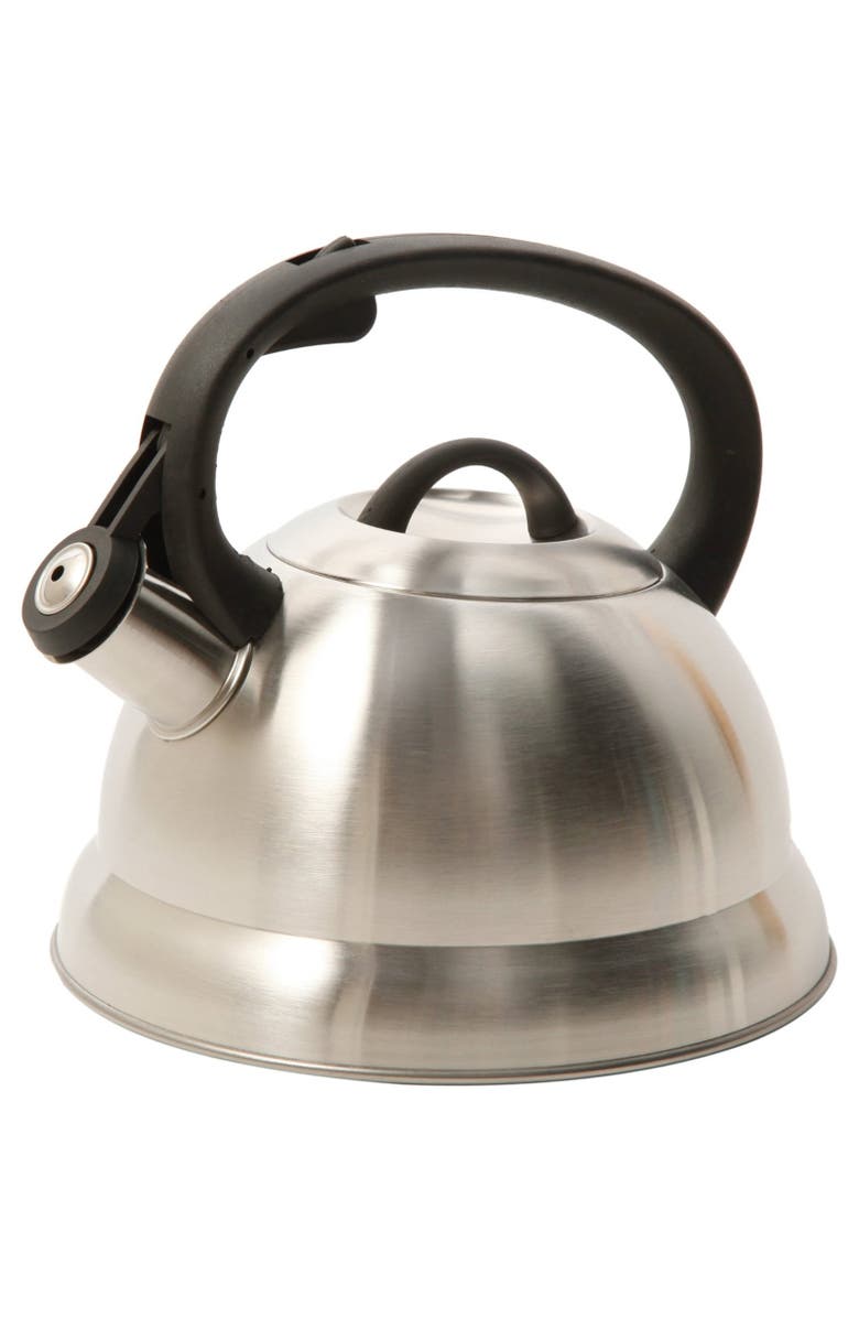 MR COFFEE Flintshire 1.75 Qt. Stainless Steel Whistling Tea Kettle, Main, color, Metallic Silver