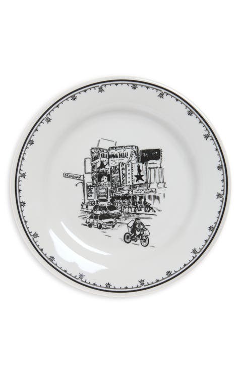 NYC Toile Times Square Dinnerware Plate