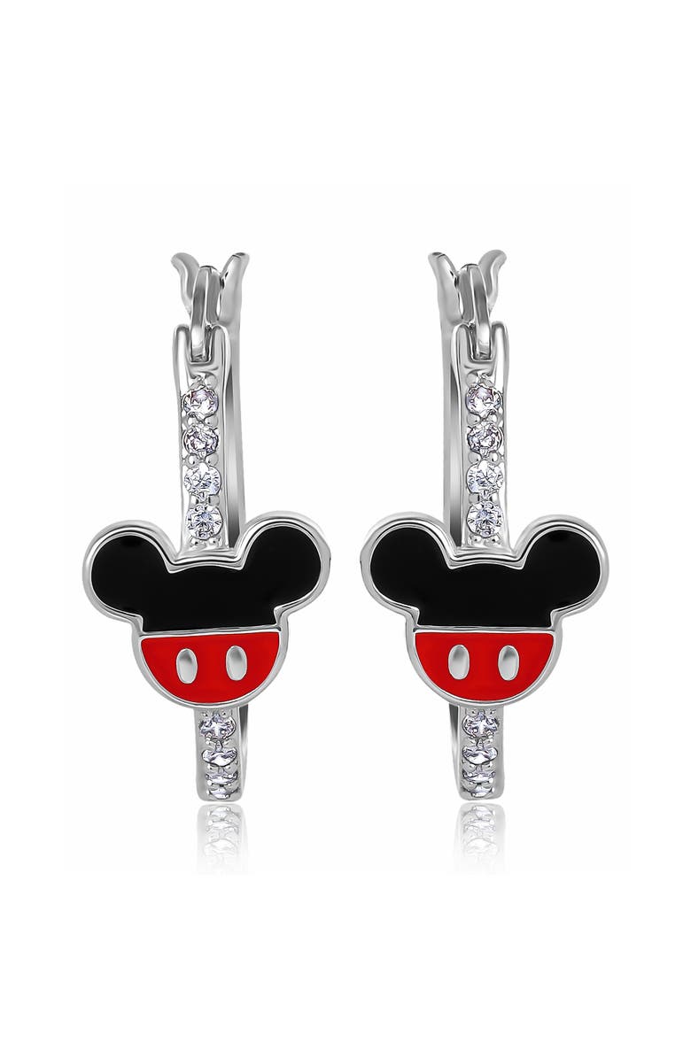 Disney Cubic Zirconia Hoop Earrings, Alternate, color, Silver