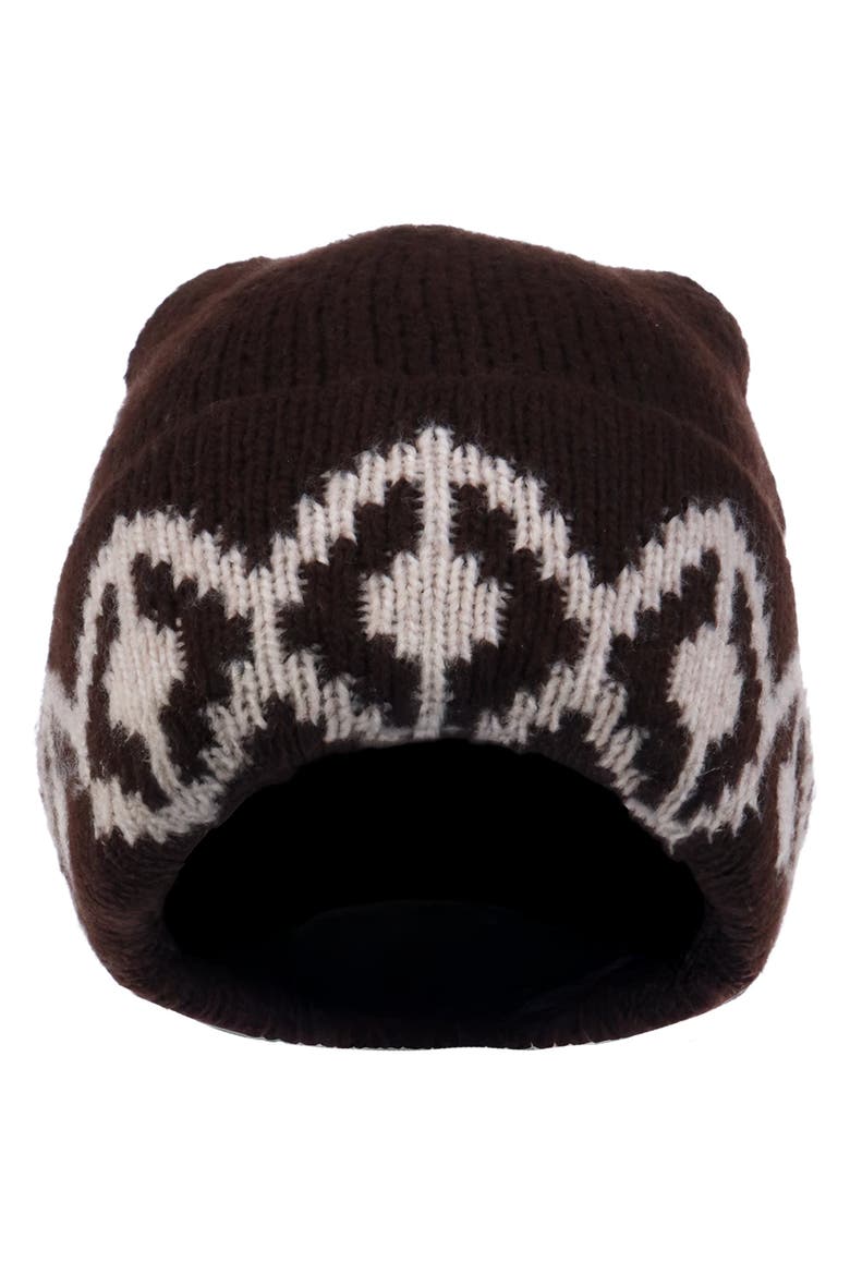 Monogram Cuff Knit Beanie, Alternate, color, HEATHER