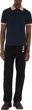 Burberry Logo Collar Cotton Polo Shirt
