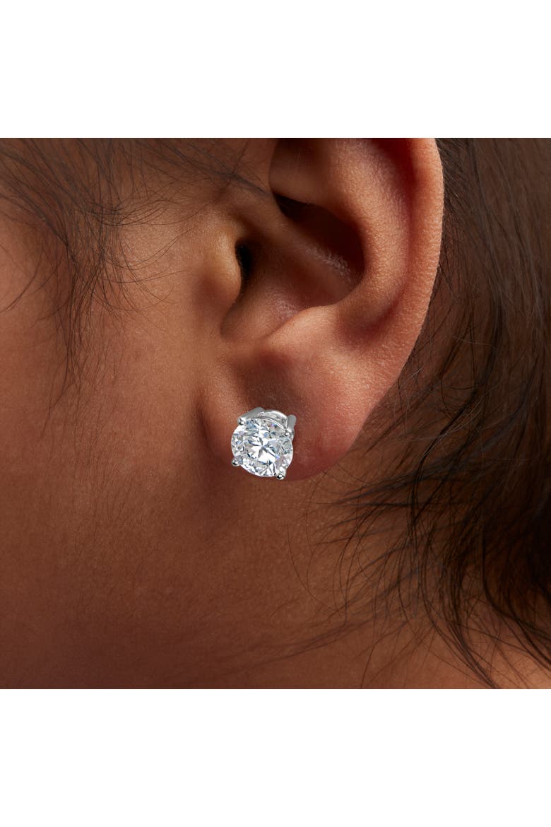 IGI Certified 14K White Gold 5.00 Cttw Lab Grown Diamond Solitiare Stud Earrings, Alternate, color, White
