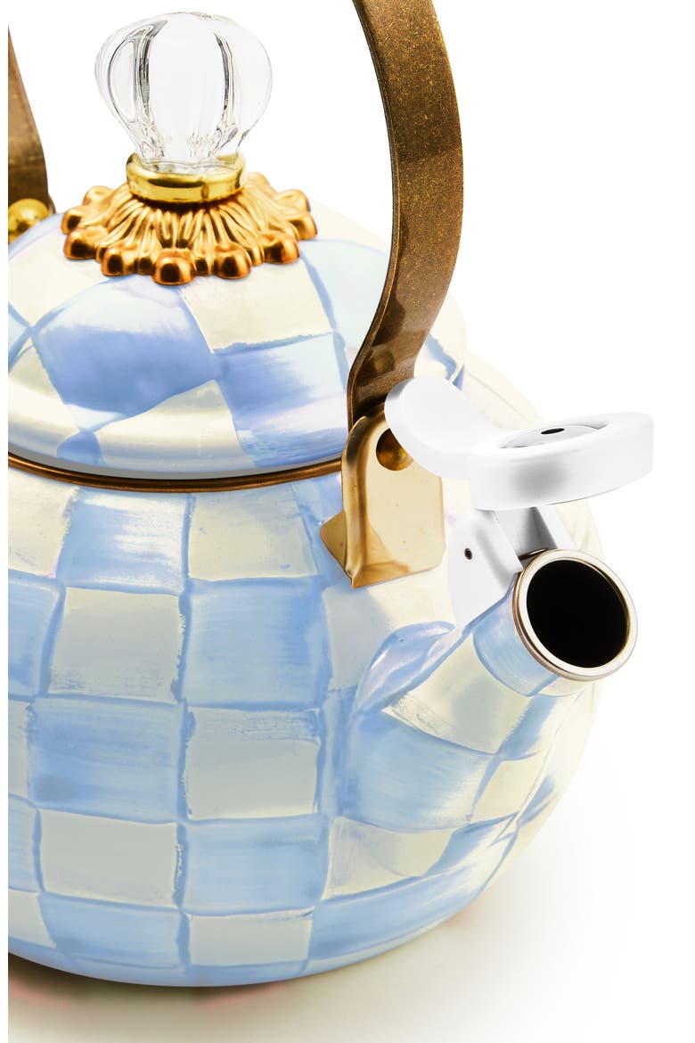 Sky Check Whistling Tea Kettle, Alternate, color, SKY CHECK