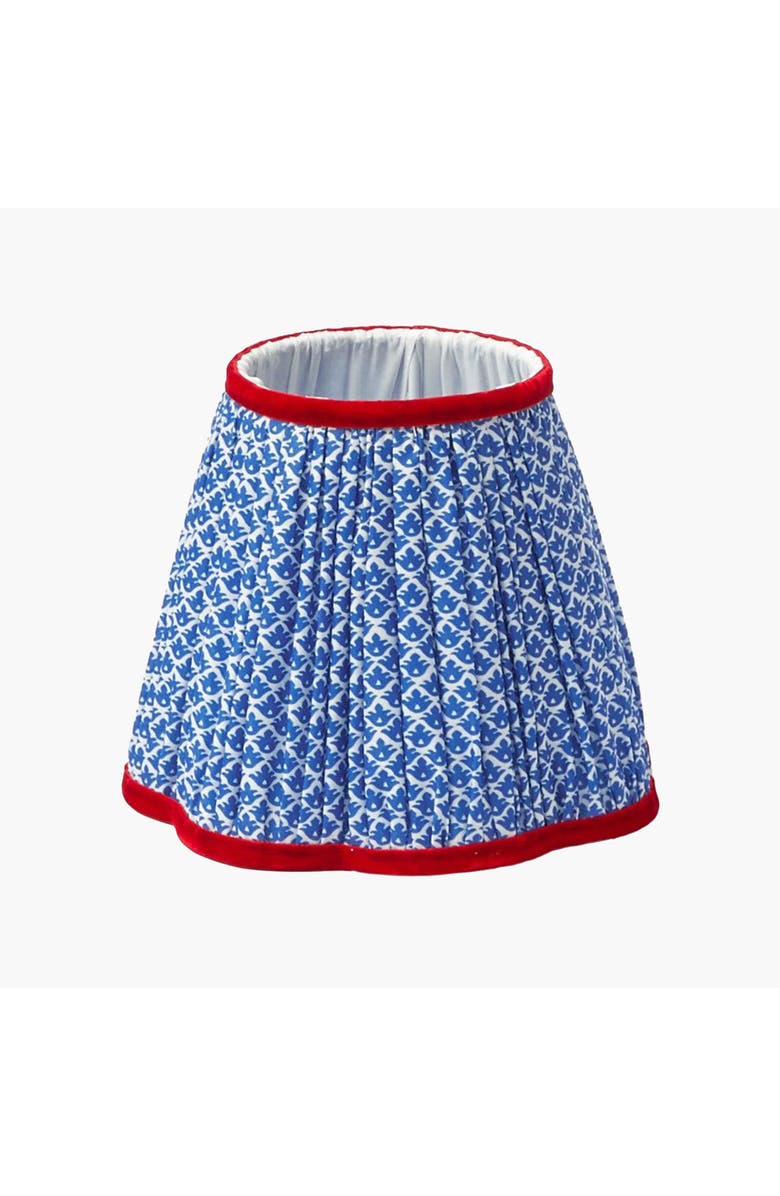 Mrs. Alice Cobalt & Red Lotus Lampshade, Main, color, Blue