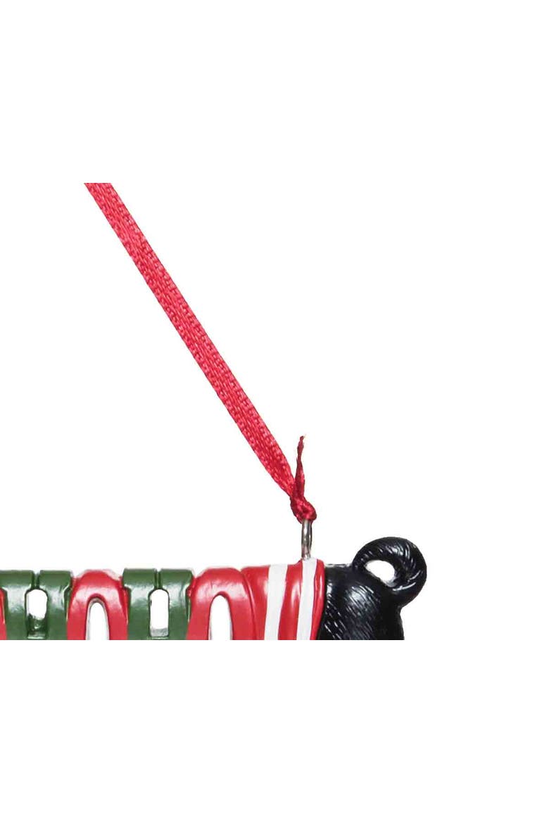 HoHoHo Dog Ornament, Alternate, color, Red