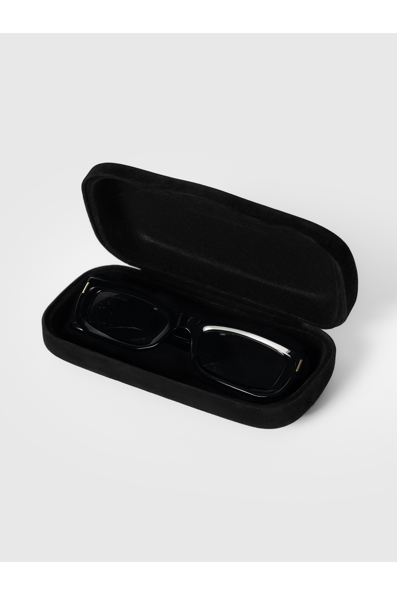 Milan Curved-Frame Sunglasses, Alternate, color, Black
