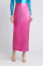 NIKKI LUND Iggy Metallic Maxi Skirt