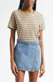 Veronica Beard Carla Crewneck Cotton T-Shirt