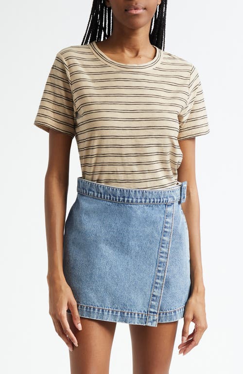 Veronica Beard Carla Crewneck Cotton T-shirt In Brown