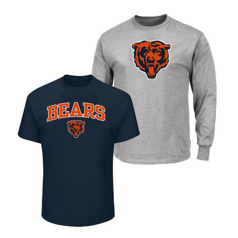 Men's Fanatics  Heather Gray/Navy Chicago Bears Big & Tall 2-Pack T-Shirt Set