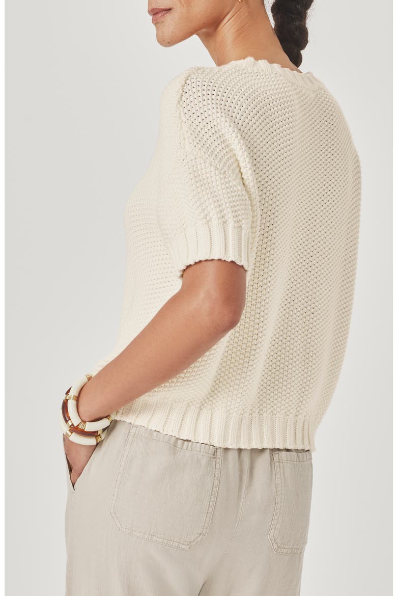 Annmarie Cotton Sweater, Alternate, color, SHELL WHITE