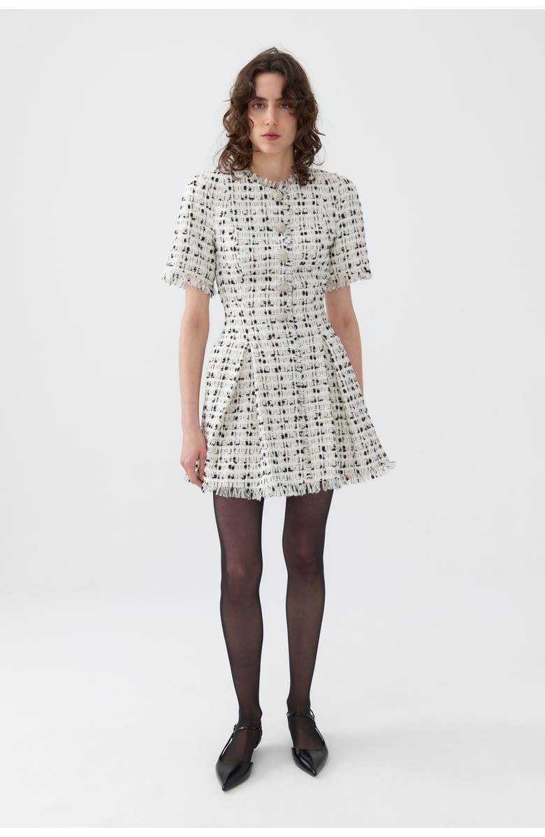 Nocturne Tweed Mini Dress, Main, color, 