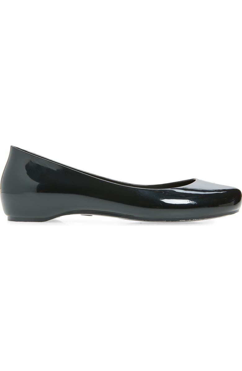 Jeffrey Campbell Fixed Split Toe Jelly Flat, Alternate, color, Black