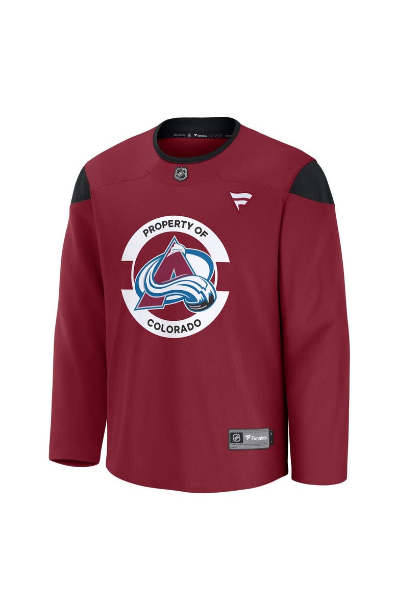 FANATICS Men's Fanatics Burgundy Colorado Avalanche Team Practice Jersey, Alternate, color, 