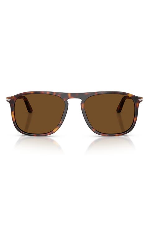 Gender Inclusive PO3392S 57mm Polarized Square Sunglasses