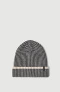 Brunello Cucinelli Cashmere English rib knit beanie with monili