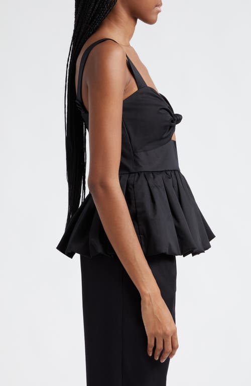 Cara Cara Claribelle Cutout Cotton-blend Poplin Mini Dress In Black