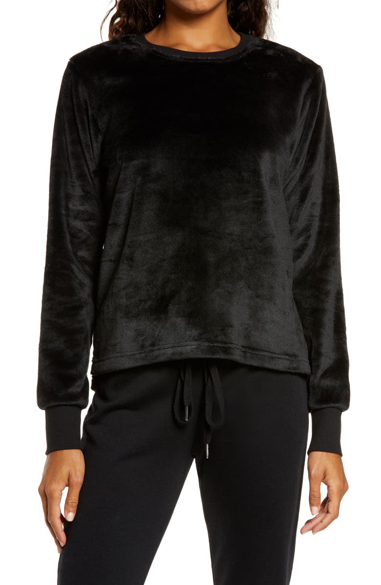 UGG<sup>®</sup> High Pile Double Face Fleece Crewneck Top, Main, color,