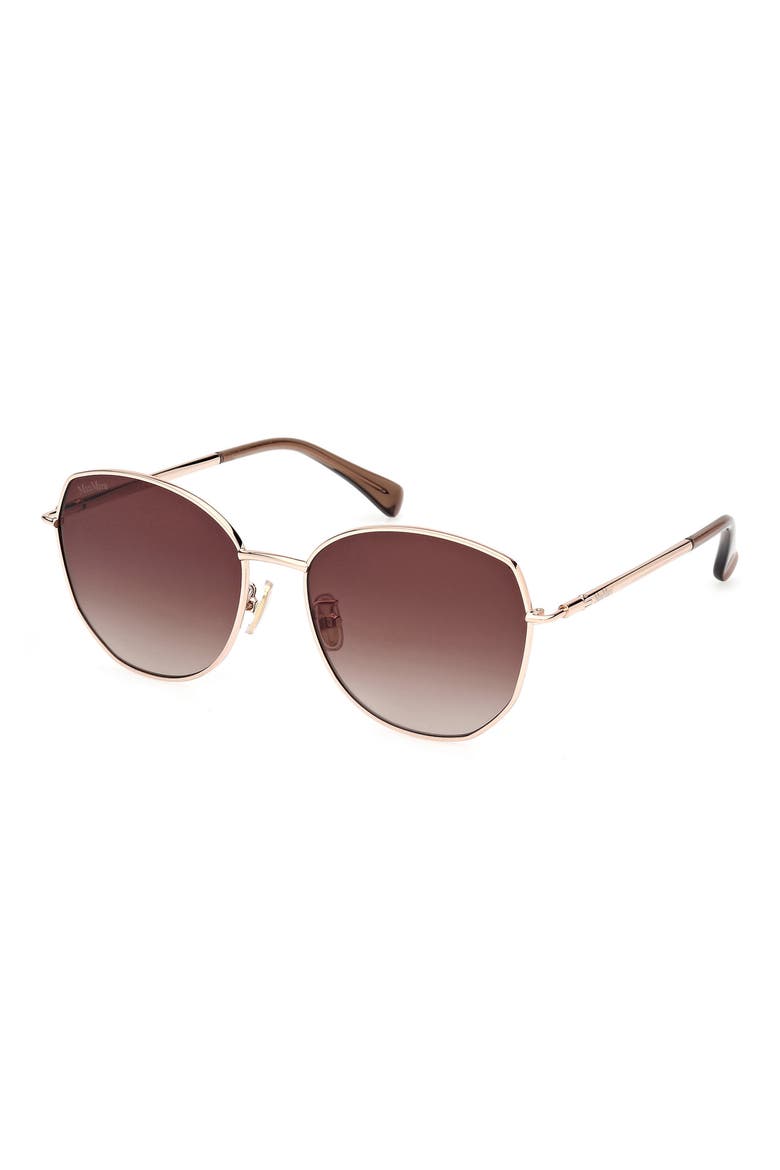 58mm Round Sunglasses, Alternate, color, GOLD / GRADIENT BROWN