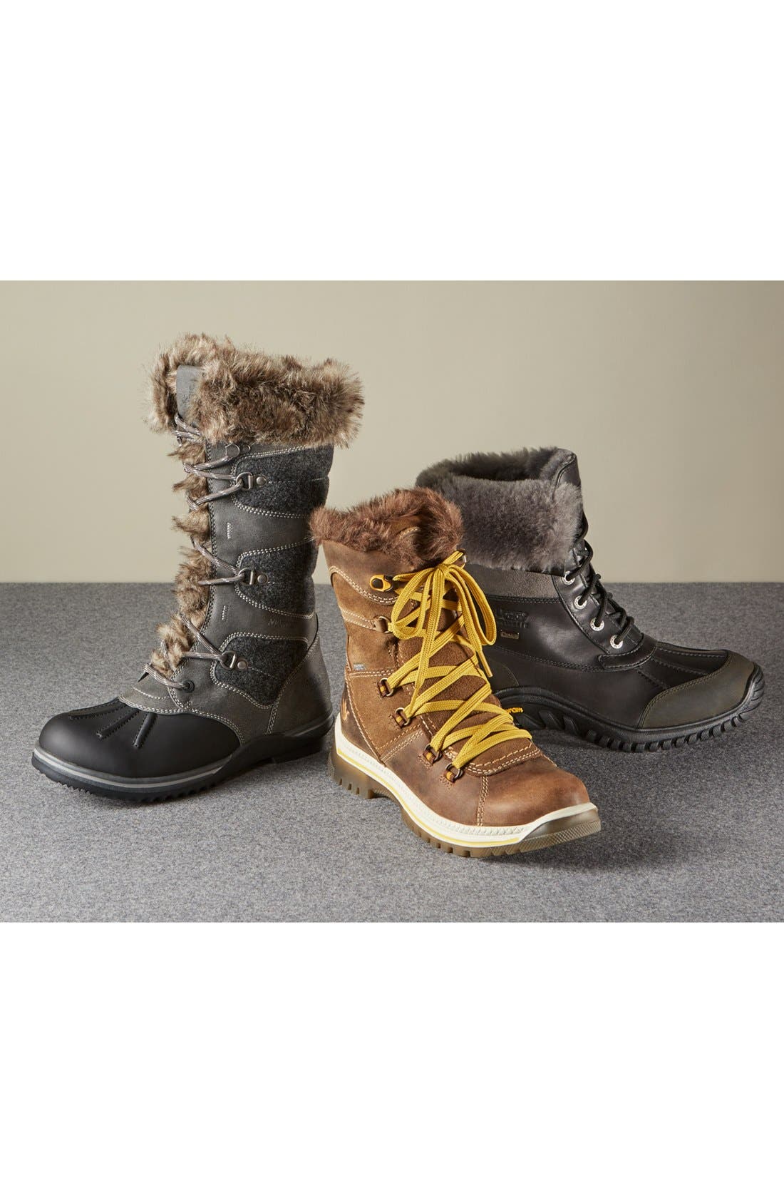 'Sasha' Waterproof Snow Boot, Alternate, color, BLACK