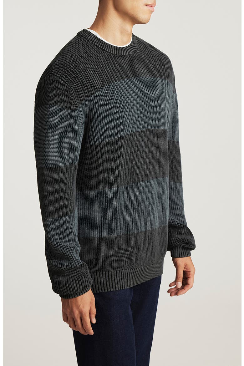 Raven Colorblock Cotton Sweater, Alternate, color, RAVEN