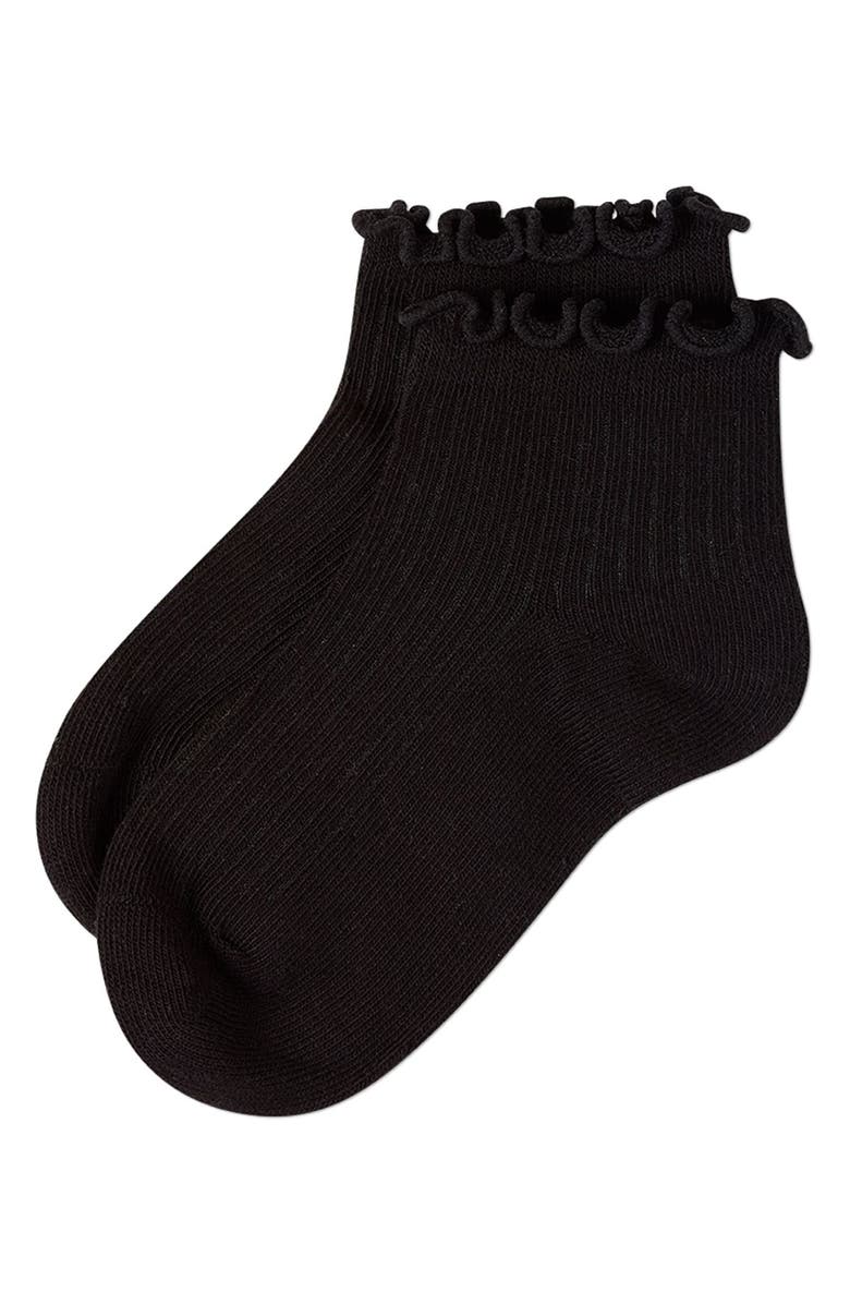 MeMoi 3 Pair Pack Ruffle Mid Cut Socks, Main, color, 