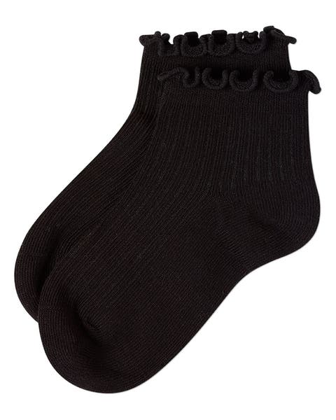 3 Pair Pack Ruffle Mid Cut Socks (Little Kid & Big Kid)