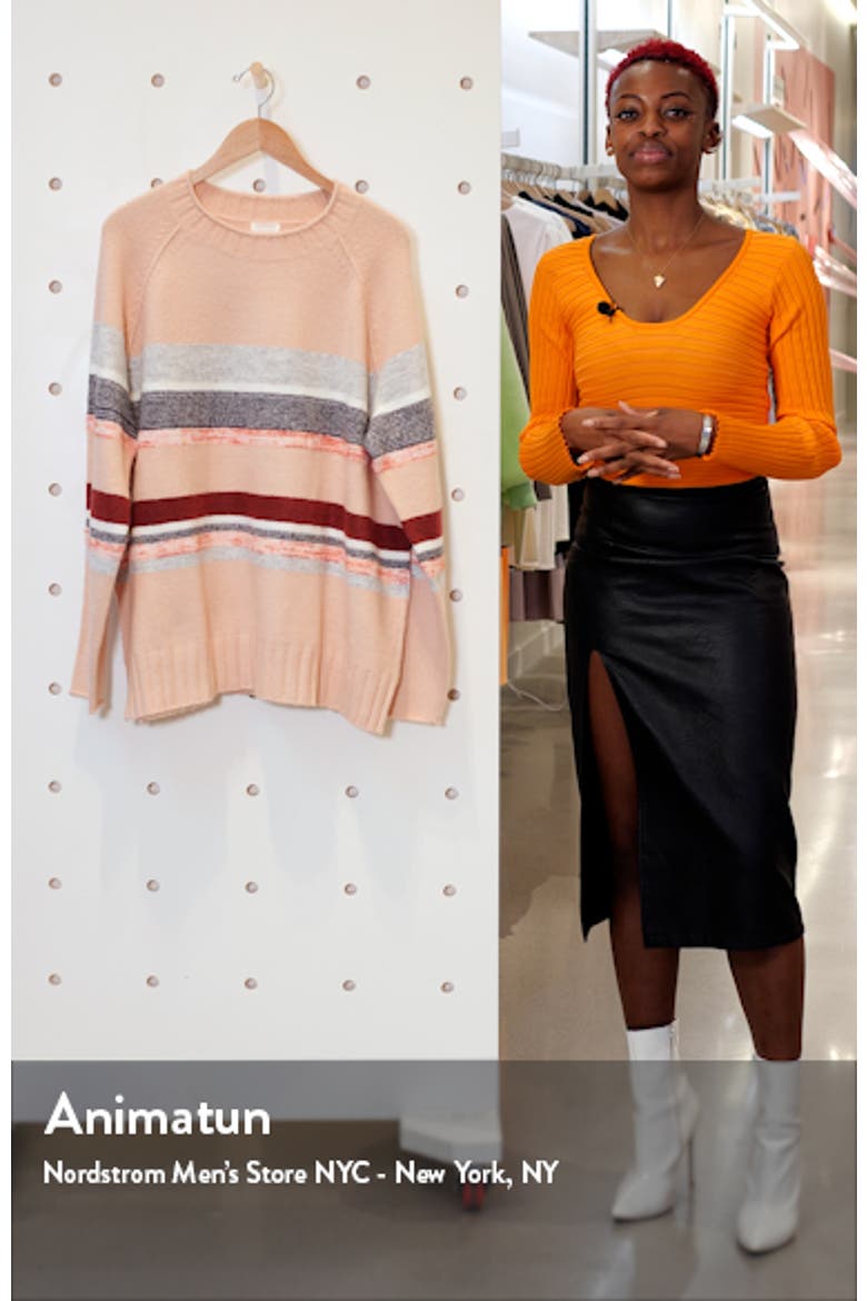 Cozy Mix Stripe Crewneck Sweater video