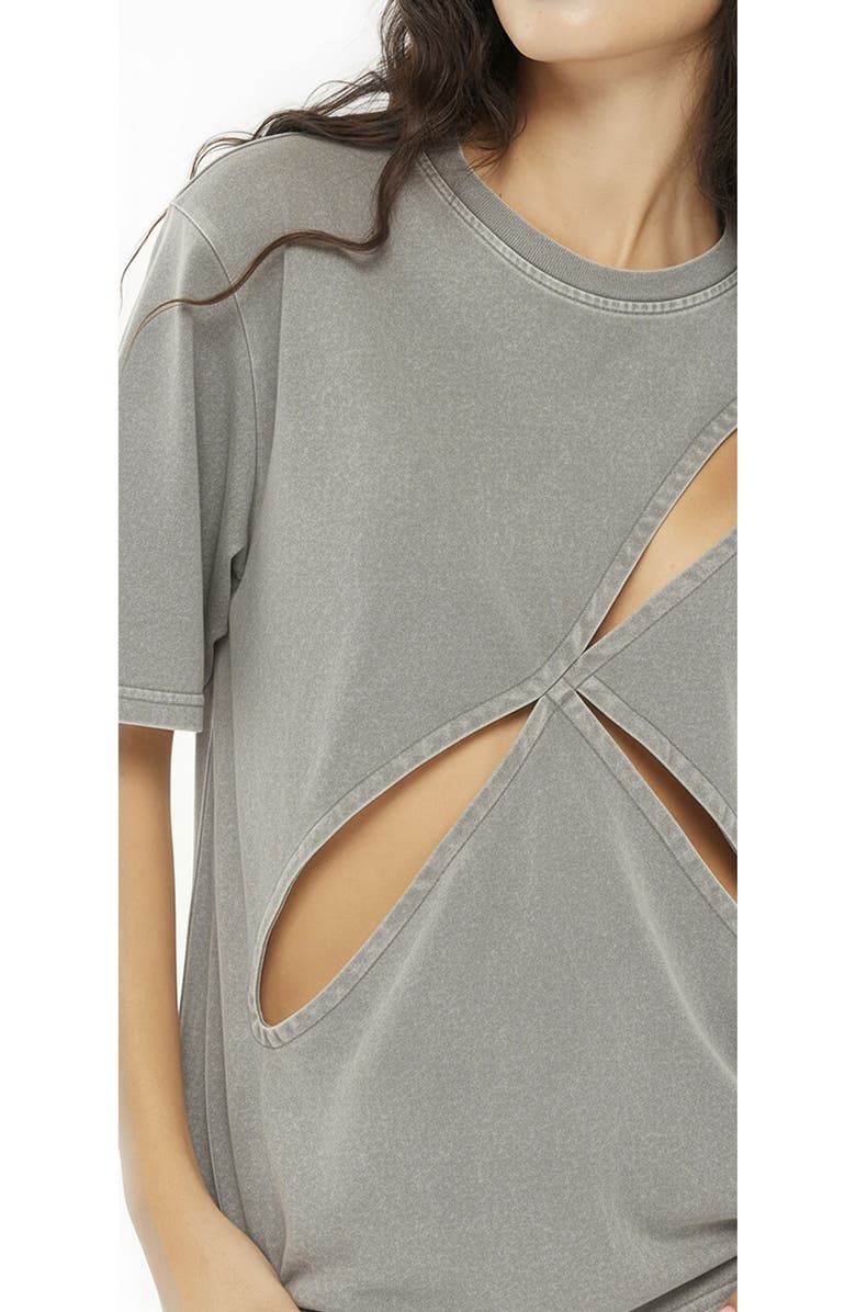 Mother of All Ariel Cut Out T-Shirt, Main, color, Light Grey