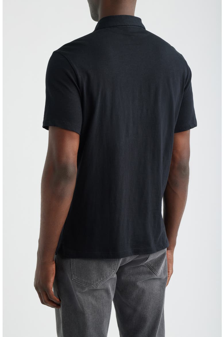 Brightwood Slub Cotton Polo, Alternate, color, BLACK